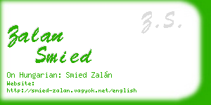 zalan smied business card